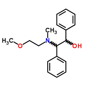 2-(2-Methoxyethyl-methyl-amino)-1,2-diphenyl-ethanol Structure,6267-69-2Structure