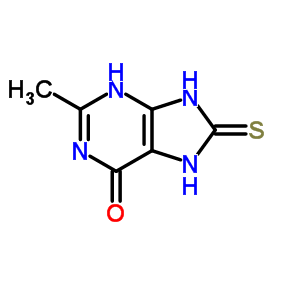 2-Methyl-8-sulfanylidene-7,9-dihydro-3h-purin-6-one Structure,6267-91-0Structure