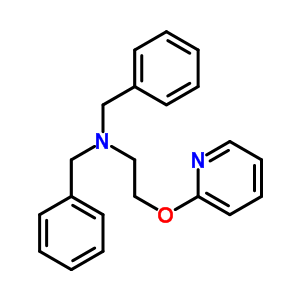 Benzenemethanamine,n-(phenylmethyl)-n-[2-(2-pyridinyloxy)ethyl]- Structure,6274-72-2Structure