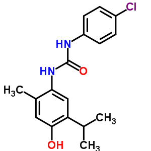 3-(4-Chlorophenyl)-1-(4-hydroxy-2-methyl-5-propan-2-yl-phenyl)urea Structure,6275-60-1Structure