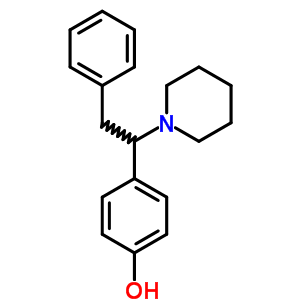 Phenol,4-[2-phenyl-1-(1-piperidinyl)ethyl]-, hydrochloride (1:1) Structure,6277-90-3Structure