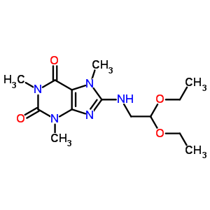 8-(2,2-Diethoxyethylamino)-1,3,7-trimethyl-purine-2,6-dione Structure,6278-78-0Structure