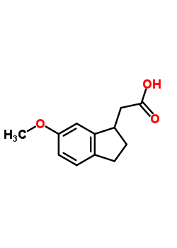 2,3-Dihydro-6-methoxy-1h-indene-1-acetic acid Structure,62956-64-3Structure