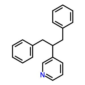 Pyridine,3-[2-phenyl-1-(phenylmethyl)ethyl]- Structure,6301-82-2Structure