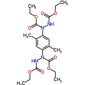 n-(乙氧基羰基氨基)-n-[4-[乙氧基羰基-(乙氧基羰基氨基)氨基]-2,5-二甲基-苯基]氨基甲酸乙酯結(jié)構(gòu)式_6304-69-4結(jié)構(gòu)式