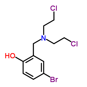 2-[Bis(2-chloroethyl)aminomethyl]-4-bromo-phenol Structure,6304-72-9Structure