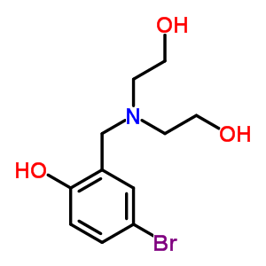 2-[(Bis(2-hydroxyethyl)amino)methyl]-4-bromo-phenol Structure,6304-73-0Structure