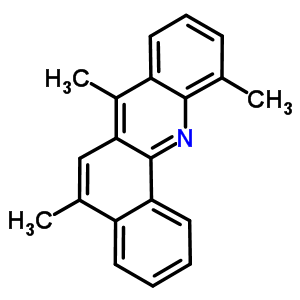 5,7,11-三甲基苯[c]吖啶結(jié)構(gòu)式_63040-05-1結(jié)構(gòu)式