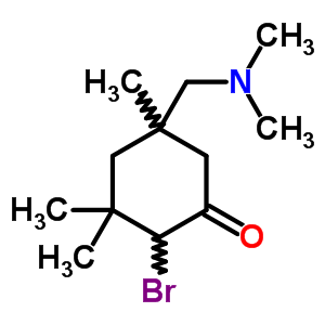 Cyclohexanone,2-bromo-5-[(dimethylamino)methyl]-3,3,5-trimethyl-, hydrobromide (1:1) Structure,6309-27-9Structure