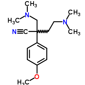 Benzeneacetonitrile, a-[2-(dimethylamino)ethyl]-a-[(dimethylamino)methyl]-4-methoxy- Structure,6309-37-1Structure