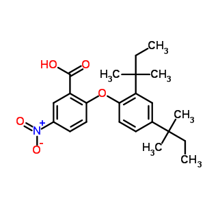 2-[2,4-Bis(1,1-dimethylpropyl)phenoxy]-5-nitrobenzoic acid Structure,63123-17-1Structure