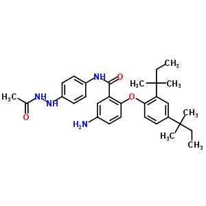 N’-[4-[[5-amino-2-[2,4-bis(1,1-dimethylpropyl)phenoxy]benzoyl ]amino]phenyl ]acetohydrazide Structure,63134-32-7Structure