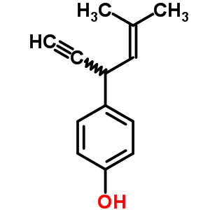 4-(1-乙炔-3-甲基-2-丁烯)苯酚結(jié)構(gòu)式_63141-79-7結(jié)構(gòu)式