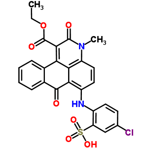 Ethyl 6-[(4-chloro-2-sulphophenyl)amino]-2,7-dihydro-3-methyl-2,7-dioxo-3h-dibenz[f,ij]isoquinoline-1-carboxylate Structure,63149-10-0Structure