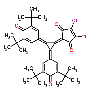 2-[2,3-Bis[3,5-bis(1,1-dimethylethyl)-4-oxo-2,5-cyclohexadien-1-ylidene]cyclopropylidene]-4,5-dichloro-4-cyclopentene-1,3-dione Structure,63165-93-5Structure