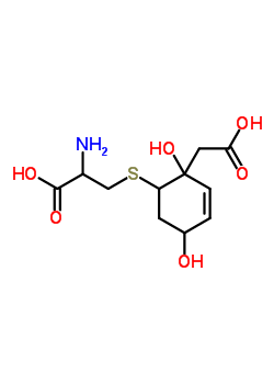 2-Amino-3-[[2-(carboxymethyl)-2,5-dihydroxy-1-cyclohex-3 enyl]sulfanyl]propanoic acid Structure,63224-90-8Structure