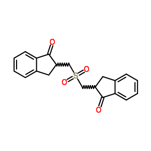 2-[(1-Oxo-2,3-dihydroinden-2-yl)methylsulfonylmethyl]-2,3-dihydroinden-1-one Structure,63261-26-7Structure