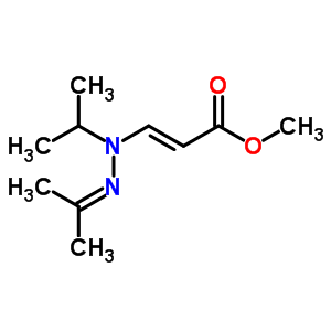 2-Propenoic acid,3-((1-methylethyl)(1-methylethylidene)hydrazino)-,m ethyl ester Structure,63263-02-5Structure