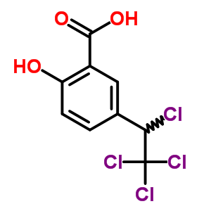 2-Hydroxy-5-(1,2,2,2-tetrachloroethyl)benzoic acid Structure,6330-47-8Structure