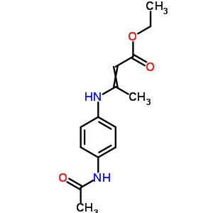 3-(p-乙酰氨基苯胺)巴豆酸乙酯結(jié)構(gòu)式_63304-45-0結(jié)構(gòu)式