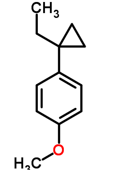 Benzene,1-(1-ethylcyclopropyl)-4-methoxy- Structure,63340-02-3Structure