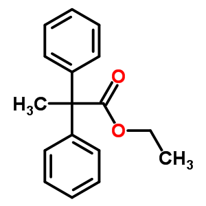 2,2-二苯基丙酸乙酯結(jié)構(gòu)式_6337-61-7結(jié)構(gòu)式