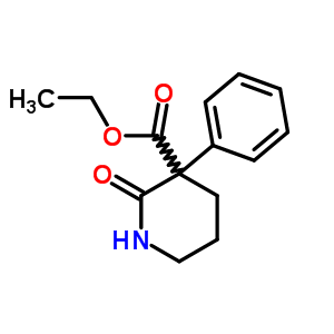 2-氧代-3-苯基哌啶-3-羧酸乙酯結(jié)構(gòu)式_63378-71-2結(jié)構(gòu)式