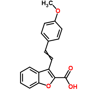 3-[2-(4-Methoxyphenyl)ethenyl ]benzofuran-2-carboxylic acid Structure,63405-24-3Structure