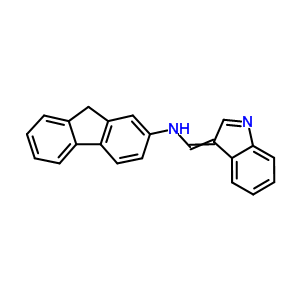 9H-fluoren-2-amine,n-(1h-indol-3-ylmethylene)- Structure,6341-11-3Structure