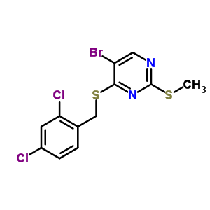 5-Bromo-4-[(2,4-dichlorophenyl)methylsulfanyl]-2-methylsulfanyl-pyrimidine Structure,6341-65-7Structure