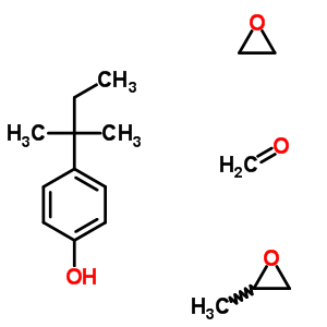 甲醛與 4-(1,1-二甲基丙基)苯酚, 甲基環(huán)氧乙烷和環(huán)氧乙烷的聚合物結(jié)構(gòu)式_63428-91-1結(jié)構(gòu)式