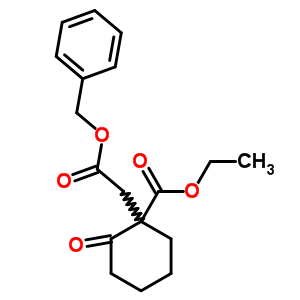 Ethyl 2-oxo-1-(phenylmethoxycarbonylmethyl)cyclohexane-1-carboxylate Structure,6343-03-9Structure