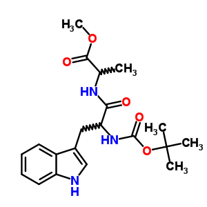 Methyl 2-[[3-(1h-indol-3-yl)-2-(tert-butoxycarbonylamino)propanoyl]amino]propanoate Structure,63430-66-0Structure