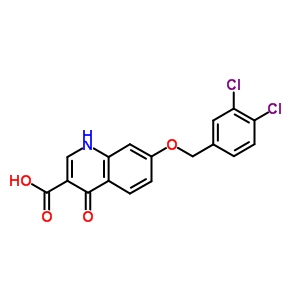 7-[(3,4-Dichlorophenyl)methoxy]-4-oxo-1h-quinoline-3-carboxylic acid Structure,63463-23-0Structure