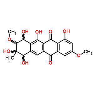 7,8,9,10-Tetrahydro-1,7,8,10,11-pentahydroxy-3,9-dimethoxy-8-methylnaphthacene-5,12-dione Structure,63493-73-2Structure