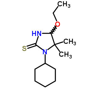 1-Cyclohexyl-4-ethoxy-5,5-dimethyl-imidazolidine-2-thione Structure,63547-90-0Structure