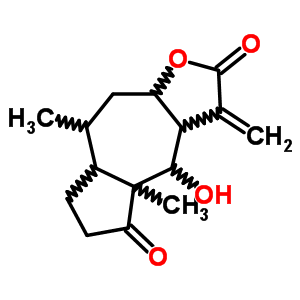 9-Hydroxy-5,8a-dimethyl-1-methylene-3a,4,5,5a,6,7,9,9a-octahydroazuleno[7,6-d]furan-2,8-dione Structure,63568-73-0Structure