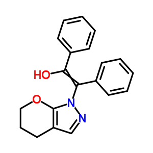 Benzenemethanol, a-[(5,6-dihydropyrano[2,3-c]pyrazol-1(4h)-yl)phenylmethylene]- Structure,63569-96-0Structure