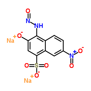 3-Hydroxy-7-nitro-4-(nitrosoamino)-1-naphthalenesulfonic acid sodium salt Structure,63589-21-9Structure