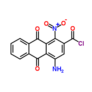 4-Amino-9,10-dihydro-1-nitro-9,10-dioxo-2-anthracenecarboxylic acid chloride Structure,63589-36-6Structure