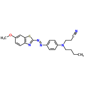 3-[Butyl [4-[(6-methoxybenzothiazol-2-yl)azo]phenyl ]amino]propanenitrile Structure,63589-45-7Structure