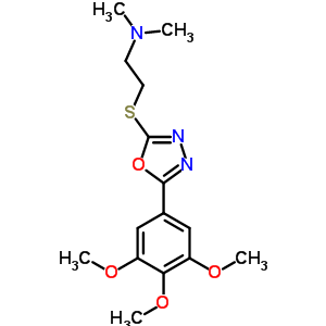 N,n-dimethyl-2-[[5-(3,4,5-trimethoxyphenyl)-1,3,4-oxadiazol-2-yl]sulfanyl]ethanamine Structure,63698-56-6Structure