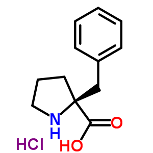 (S)-alpha-芐基-脯氨酸鹽酸鹽結(jié)構(gòu)式_637020-57-6結(jié)構(gòu)式