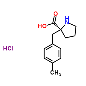 (S)-alpha-(4-甲基芐基)-脯氨酸鹽酸鹽結(jié)構(gòu)式_637020-64-5結(jié)構(gòu)式