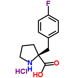 (S)-alpha-(4-氟芐基)-脯氨酸鹽酸鹽結(jié)構(gòu)式_637020-70-3結(jié)構(gòu)式