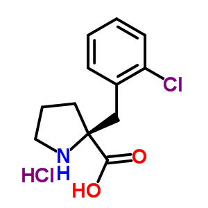 (S)-alpha-(2-氯芐基)-脯氨酸鹽酸鹽結(jié)構(gòu)式_637020-76-9結(jié)構(gòu)式