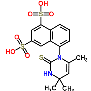 7-(1,2,3,4-Tetrahydro-4,4,6-trimethyl-2-thioxopyrimidin-1-yl)-1,3-naphthalenedisulfonic acid Structure,63704-46-1Structure