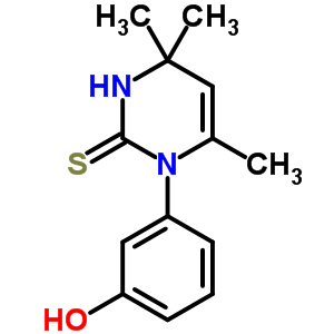 3,4-Dihydro-1-(m-hydroxyphenyl)-4,4,6-trimethyl-2(1h)-pyrimidinethione Structure,63704-47-2Structure