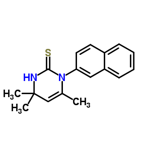 3,4-Dihydro-1-(2-naphtyl)-4,4,6-trimethyl-2(1h)-pyrimidinethione Structure,63704-50-7Structure