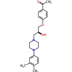 1-(4-Acetylphenoxy)-3-[4-(3,4-dimethylphenyl)-1-piperazinyl ]-2-propanol Structure,63715-99-1Structure